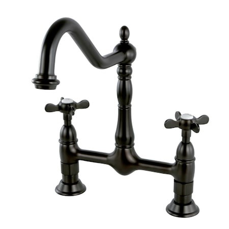 Kingston Brass KS1175BEX Essex Bridge Kitchen Faucet, Oil Rubbed Bronze KS1175BEX